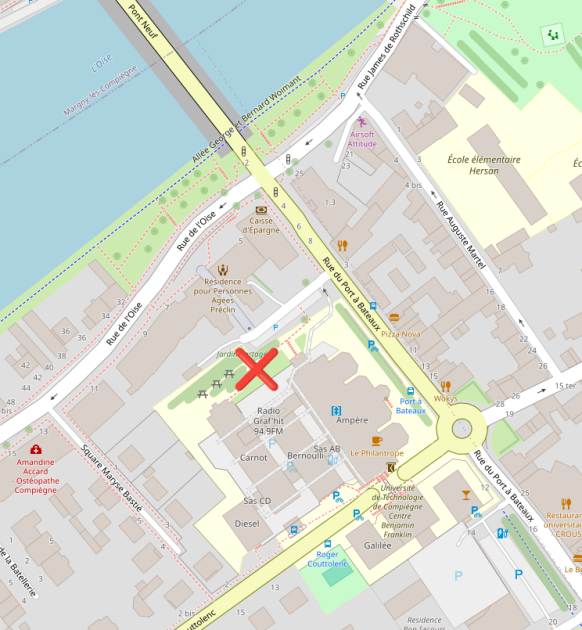 Les jardins de l’ex Maison Des Étudiants à l’UTC, site de BF